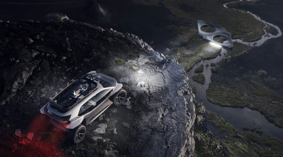 Audi заменяет фары на дроны, а сиденья на гамаки в машине AI:Trail